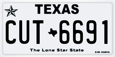 TX license plate CUT6691