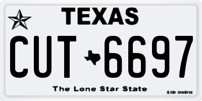 TX license plate CUT6697