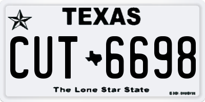 TX license plate CUT6698