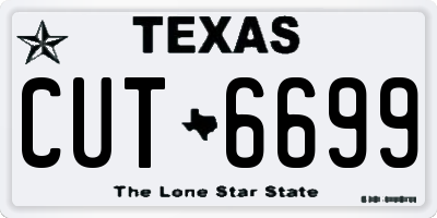 TX license plate CUT6699