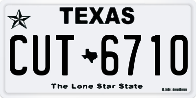 TX license plate CUT6710