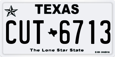 TX license plate CUT6713