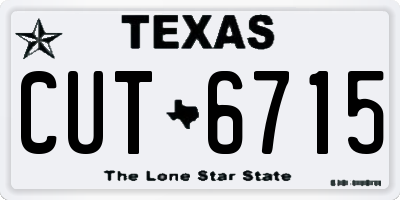 TX license plate CUT6715