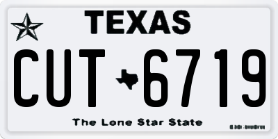 TX license plate CUT6719