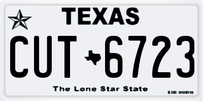 TX license plate CUT6723