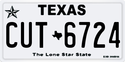 TX license plate CUT6724