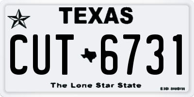TX license plate CUT6731