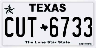 TX license plate CUT6733