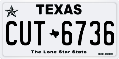 TX license plate CUT6736