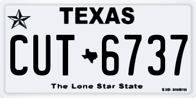 TX license plate CUT6737