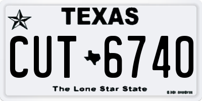TX license plate CUT6740