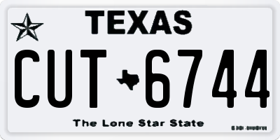 TX license plate CUT6744