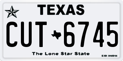TX license plate CUT6745