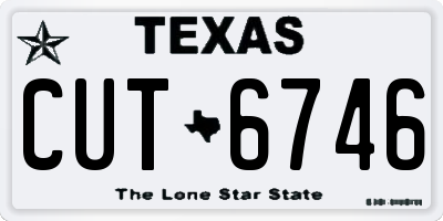 TX license plate CUT6746