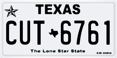 TX license plate CUT6761