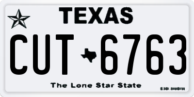 TX license plate CUT6763