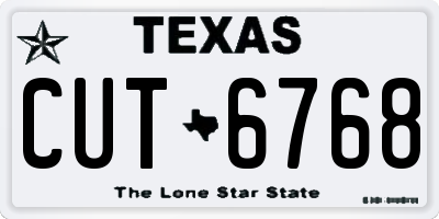 TX license plate CUT6768