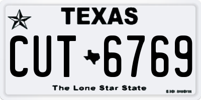 TX license plate CUT6769