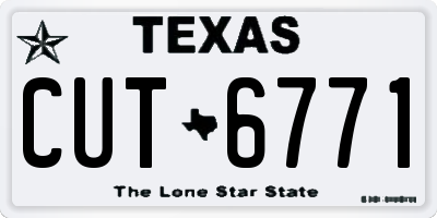 TX license plate CUT6771
