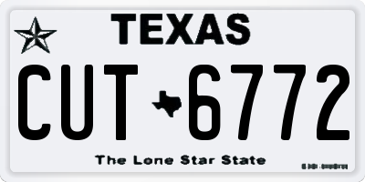 TX license plate CUT6772