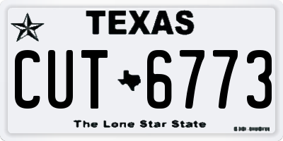 TX license plate CUT6773
