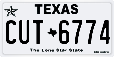 TX license plate CUT6774