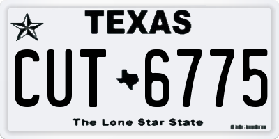 TX license plate CUT6775