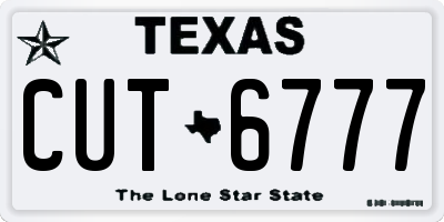 TX license plate CUT6777