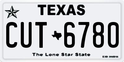 TX license plate CUT6780