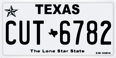 TX license plate CUT6782