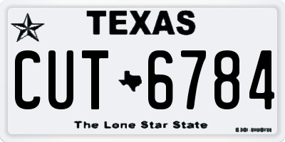 TX license plate CUT6784