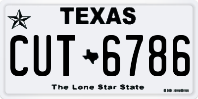 TX license plate CUT6786