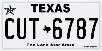 TX license plate CUT6787