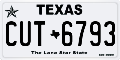 TX license plate CUT6793