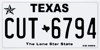 TX license plate CUT6794