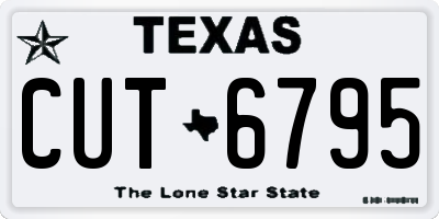 TX license plate CUT6795