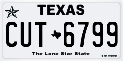 TX license plate CUT6799