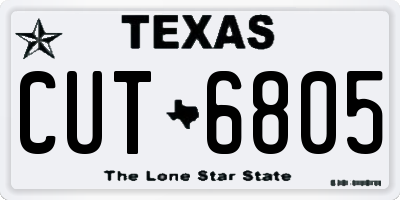 TX license plate CUT6805