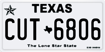 TX license plate CUT6806
