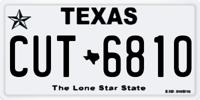 TX license plate CUT6810
