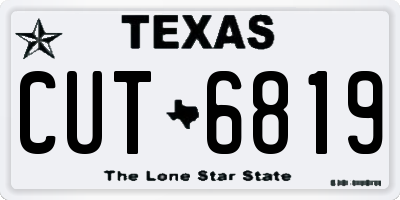 TX license plate CUT6819