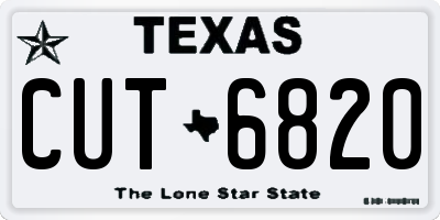 TX license plate CUT6820