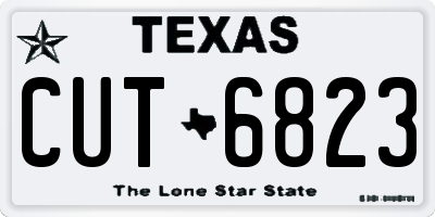 TX license plate CUT6823