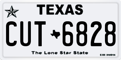 TX license plate CUT6828