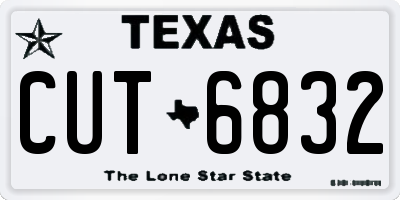 TX license plate CUT6832