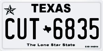 TX license plate CUT6835