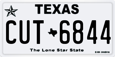 TX license plate CUT6844