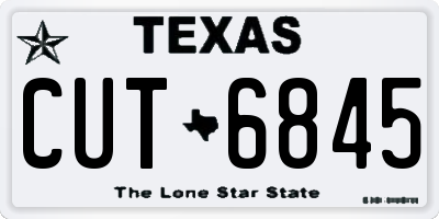TX license plate CUT6845