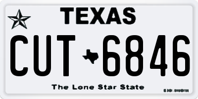 TX license plate CUT6846