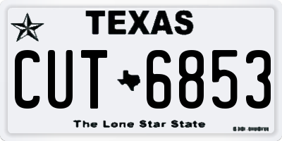 TX license plate CUT6853